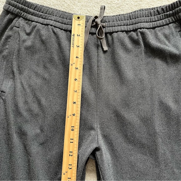 EILEEN FISHER ELASTIC WAIST HERRINGBONE PRINT CHARCOAL GRAY PANTS SIZE Medium - Picture 7 of 10